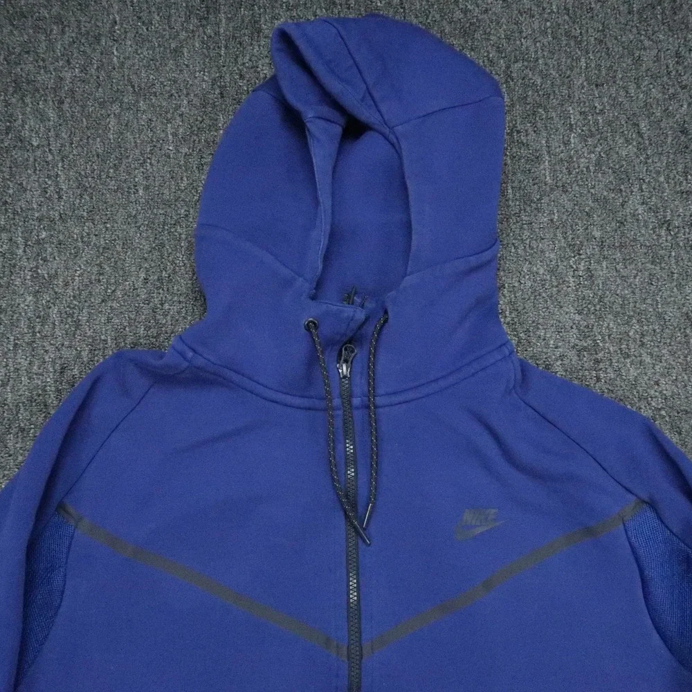 Nike Hoodie Mens XXL Blue Tech Windrunner Full Zip Pockets Athletic 2XL *